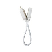 White LED connector cable with two plastic plugs for lighting systems
