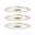 Premium LED Recessed luminaire Whirl Basic Set round 150mm 3x6,9W 3x450lm 230V 3000K Turned aluminium/Satin Three round LED ceiling lights with white diffuser and silver rim for modern room lighting