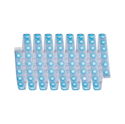 Bande LED flexible avec LEDs bleues sur ruban blanc pour éclairage décoratif