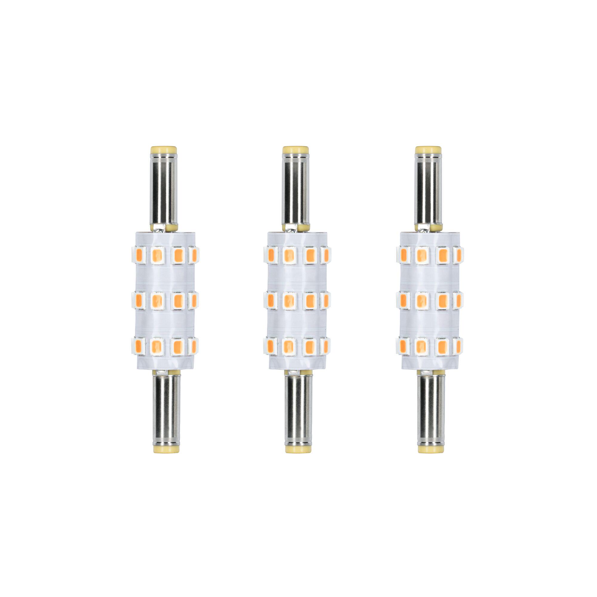 Solar LED plug-in socket Taina replacement light bulb 3-piece set 2200K 50lm Three LED bulbs with transparent plastic and orange LEDs, energy-saving lighting solution