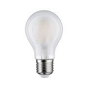 Klassische matte Glühbirne mit E27-Fassung aus Glas und Metall für energiesparende Beleuchtung