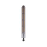 Long LED filament bulb in clear glass with E27 base for energy-efficient lighting solutions