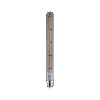 Long LED filament bulb in clear glass with E27 base for energy-efficient lighting solutions
