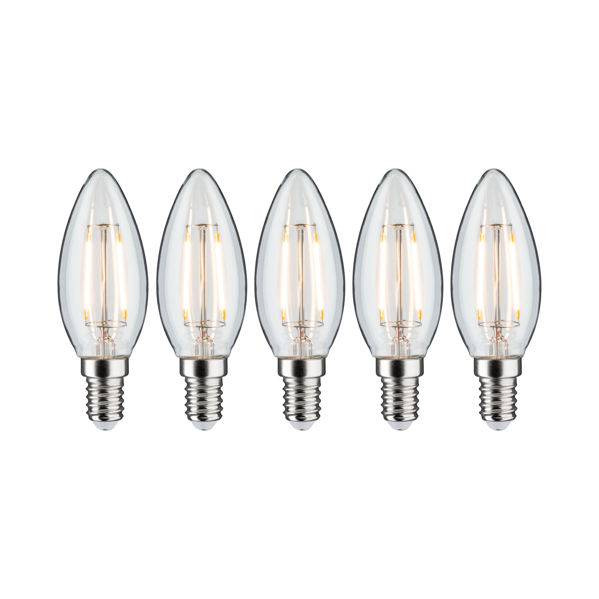 Filament Bundle LED Drop Crown E14 230V 5x250lm 5x2,6W 2700K clear