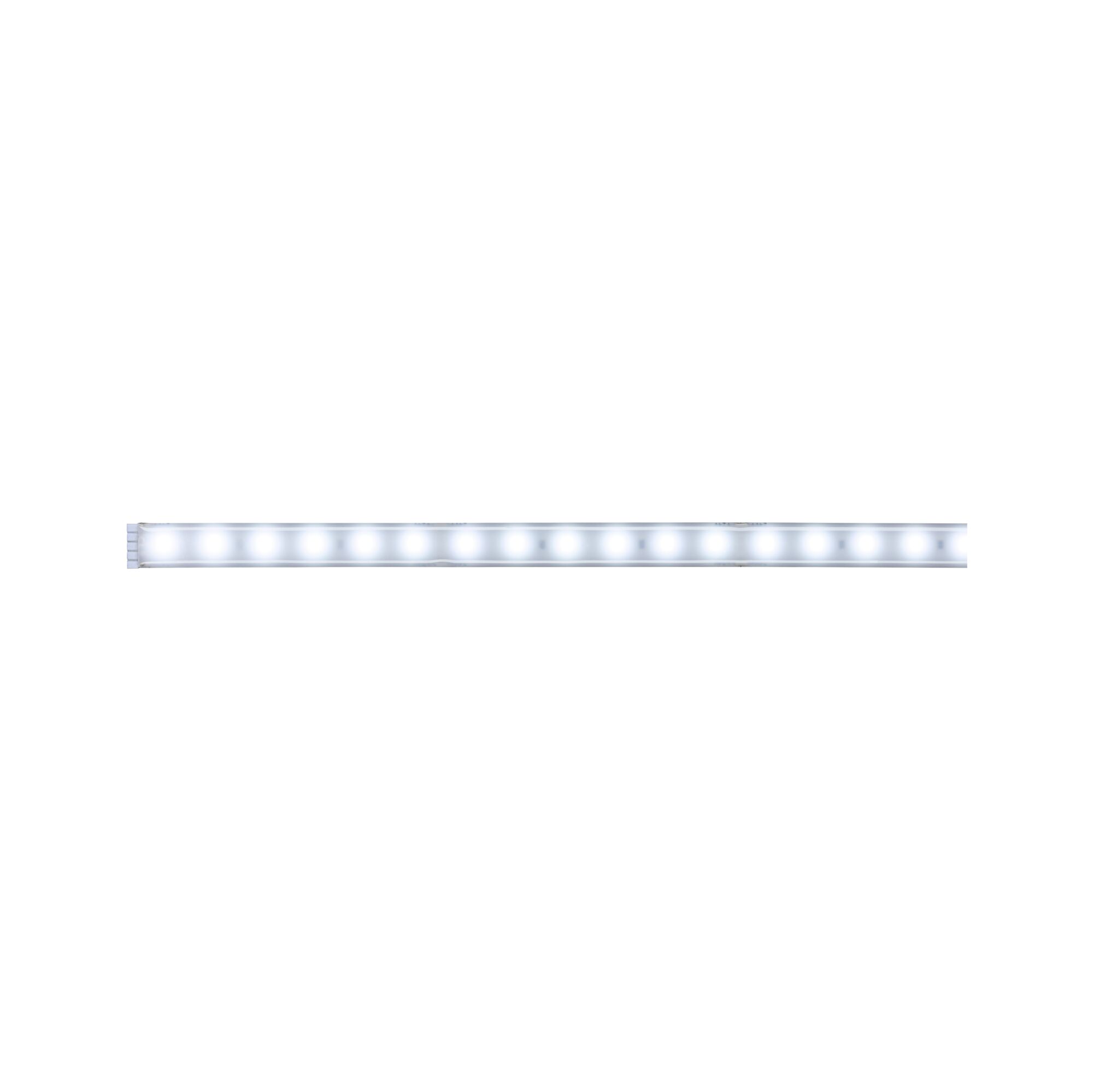 Lange weiße LED-Lichtleiste mit gleichmäßigem Licht für moderne Innenbeleuchtung und Dekor.