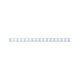 Long white LED light strip with even illumination for modern indoor lighting and decor.
