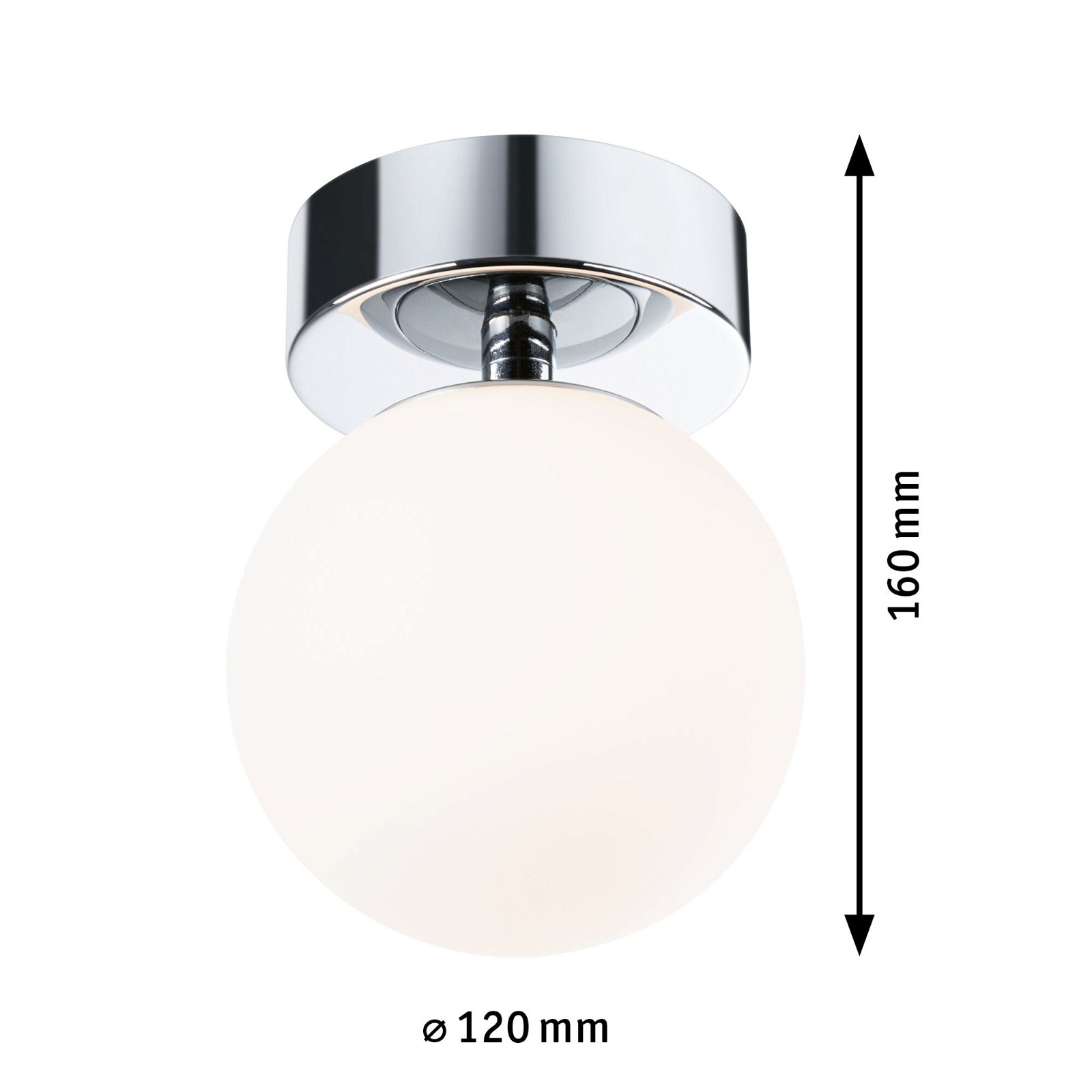 Selection Bathroom LED Ceiling luminaire Gove IP44 3000K 400lm 230V 5W Chrome/Satin