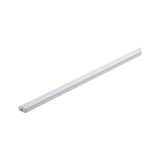 Long white aluminum profile for LED strips with minimalist design and easy installation