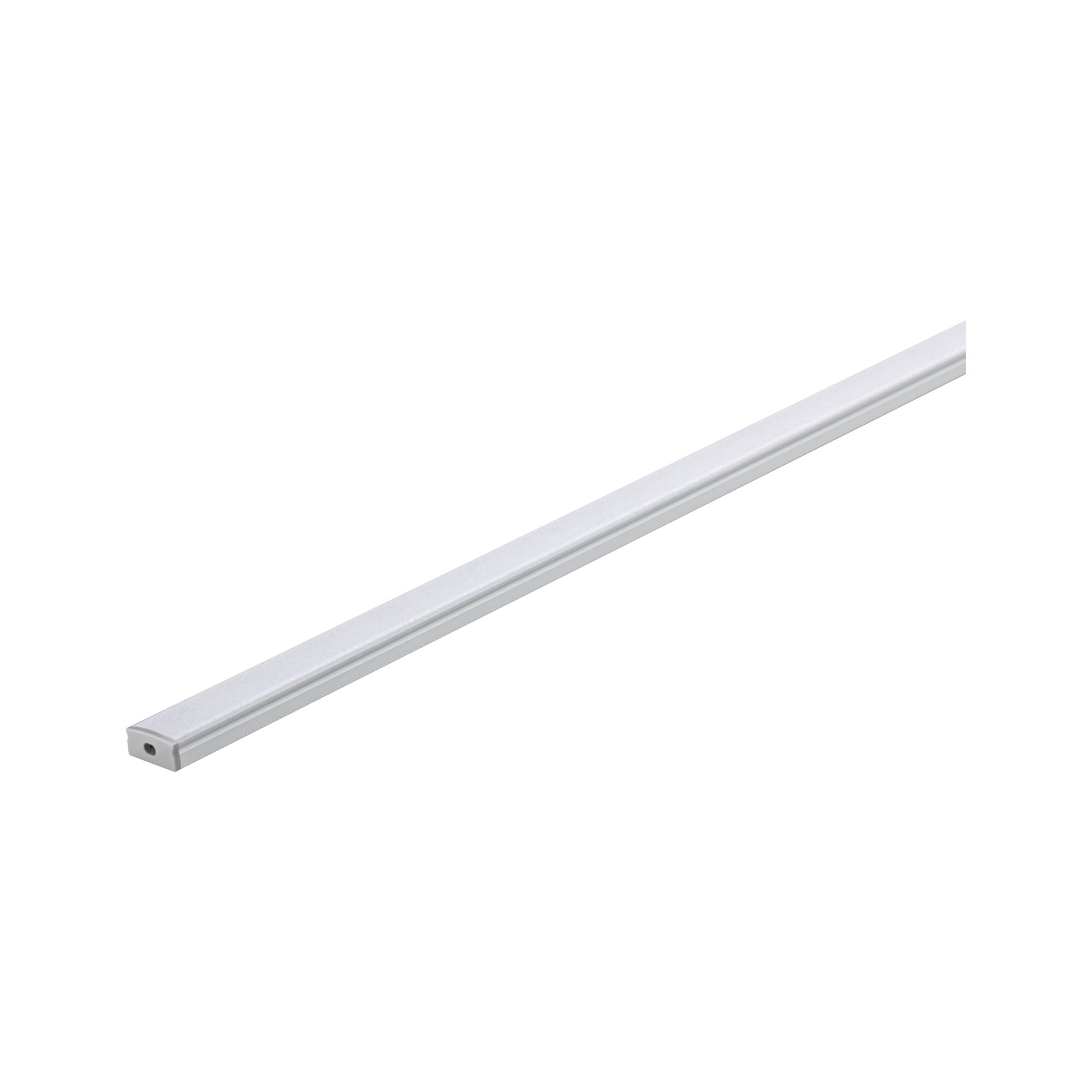 LED Strip profiel Base Witte diffusor 1m Alu geëloxeerd/Satijn Lang wit aluminium profiel voor LED-strips met minimalistisch ontwerp en eenvoudige montage