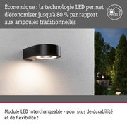 Applique murale extérieure LED noire en métal avec technologie économique et design moderne