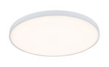 Round LED ceiling light with white plastic diffuser for energy-efficient room lighting