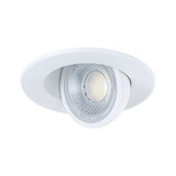 Weißer LED-Einbaustrahler aus Kunststoff mit runder Form für moderne Innenbeleuchtung