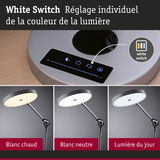 Lampe de bureau LED moderne avec réglage individuel de la lumière blanche chaude, neutre et jour