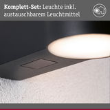 Schwarze Wandlampe mit integriertem, austauschbarem Leuchtmittel und warmweißem Licht für Innenbereiche