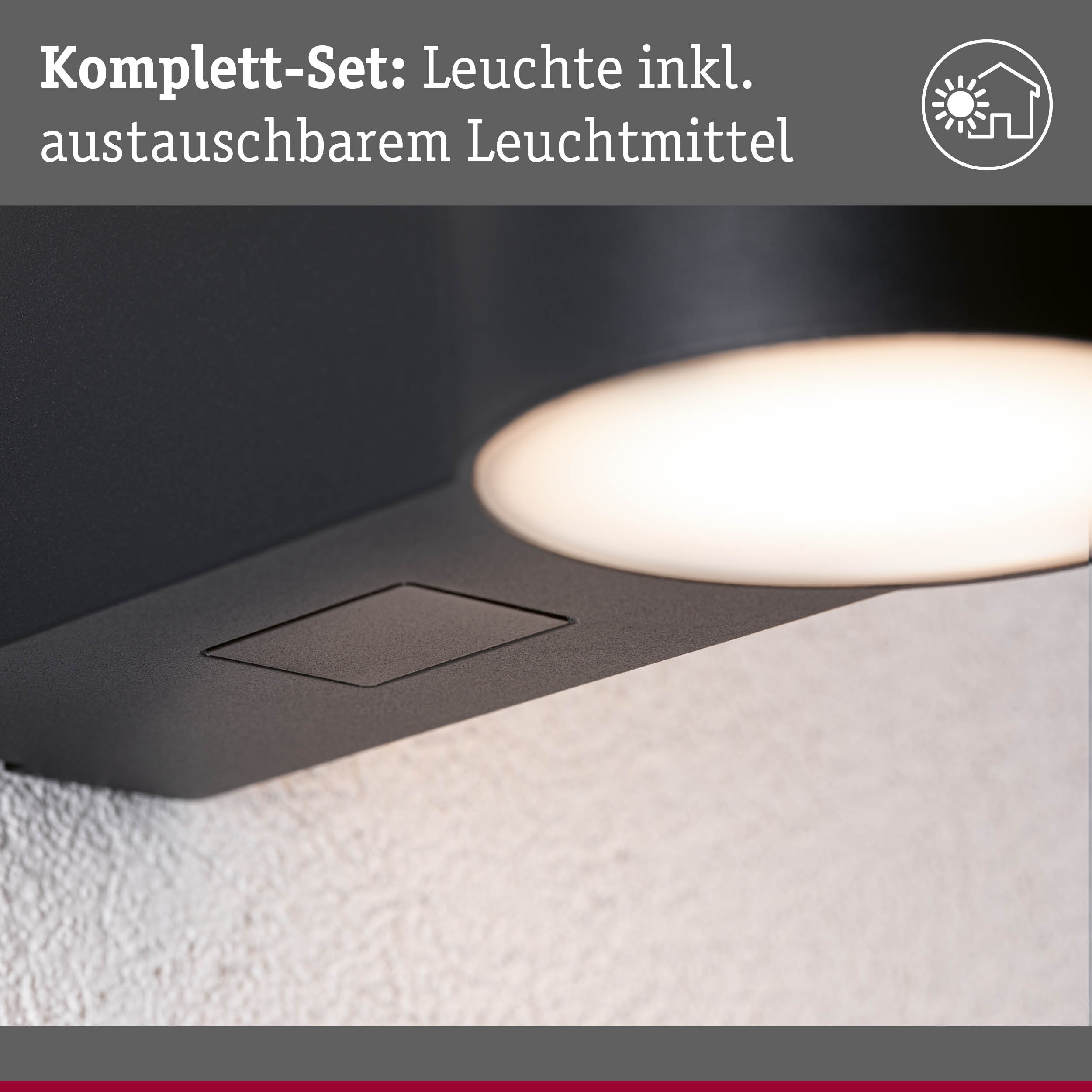 Schwarze LED-Deckenleuchte mit austauschbarem Leuchtmittel, energiesparende Innenbeleuchtung