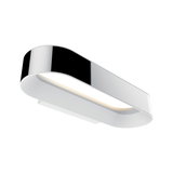 Moderne witte LED-wandlamp met chromen rand, energiezuinige binnenverlichting voor woonruimtes