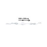 Witte kabel met schakelaar en stekker, 100+100 cm lang, geschikt voor LED-verlichting en lampen.
