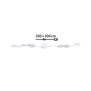 Weißes Kabel mit Schalter und Stecker, 100+100 cm Länge, geeignet für LED-Beleuchtung und Lampen.