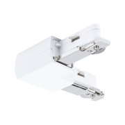 Weißer Kunststoff-Adapter mit Metallkontakten für Stromschienenbeleuchtung, elektrisches Zubehör