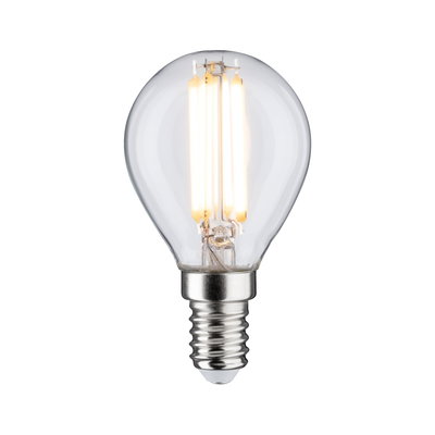 Kleine LED-Glühbirne mit transparentem Glas und E14-Fassung für energiesparende Beleuchtung
