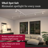Minimalist white URail Spot Salt ceiling light with adjustable spotlights for modern rooms