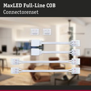 MaxLED Full-Line COB connectorenset met witte kabels en transparante connectoren voor LED-verlichting