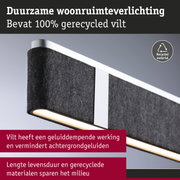 Duurzame woonruimteverlichting met 100% gerecycled grijs vilt en geïntegreerde LED-verlichting