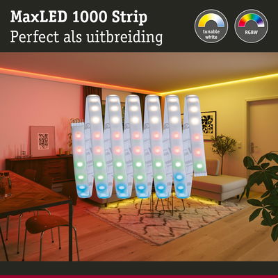 MaxLED 1000 Strip RGBW LED-lichtstrip wit, perfecte uitbreiding voor sfeerverlichting