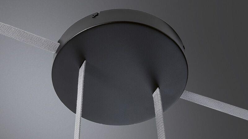 schwarze Trafo-Abdeckung aus Aluminium mit grauem Gurt aus Dacron-Material