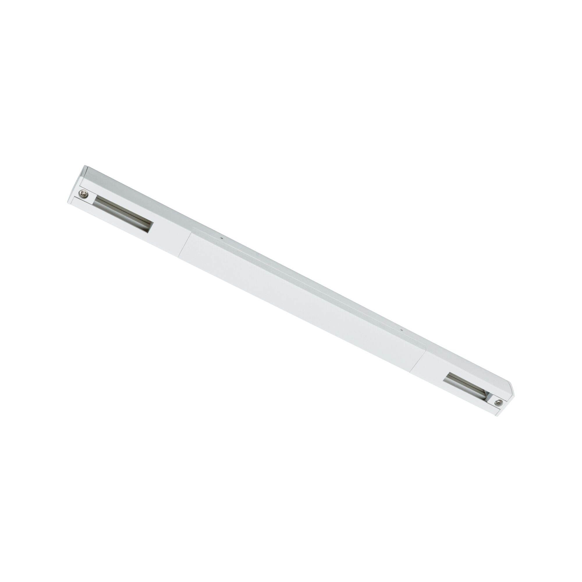Long white aluminum profile for LED track lighting with screw connection