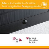 Schwarzer Solar-Bewegungsmelder mit 90° Erfassungswinkel und 3 m Reichweite für automatische Lichtsteuerung