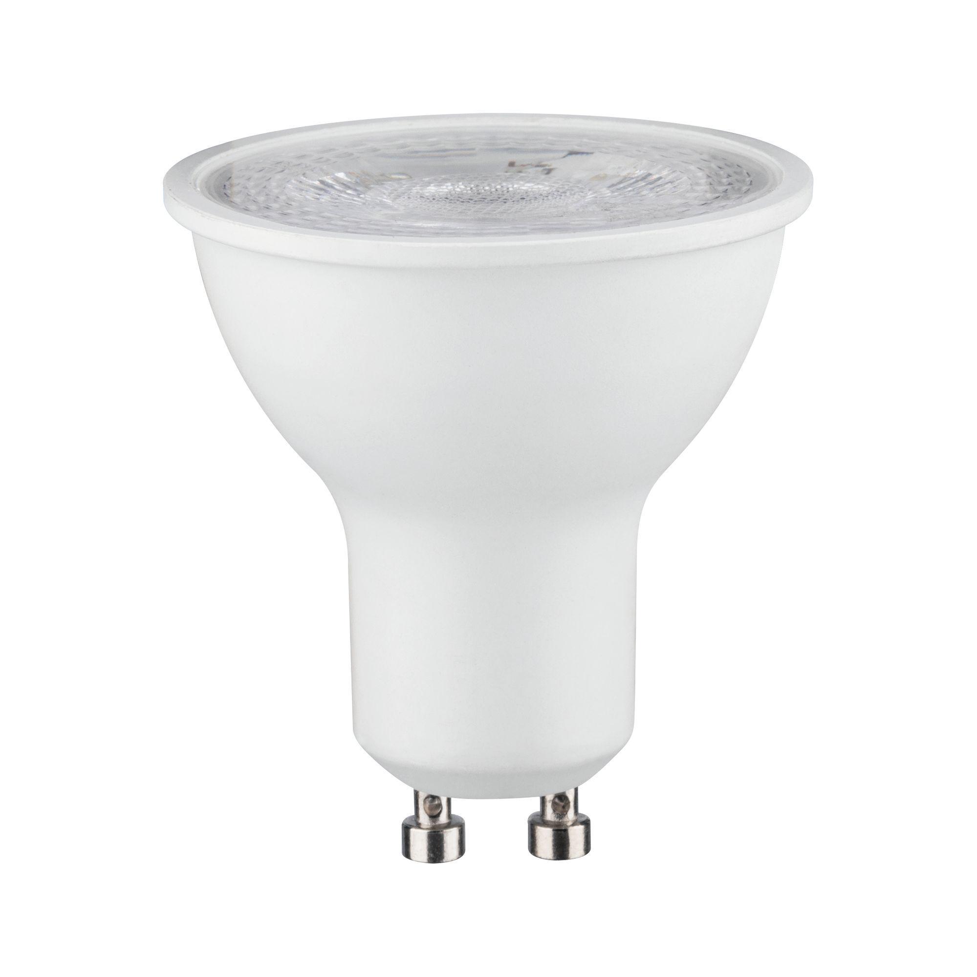 230 V Standard LED Reflector GU10 460lm 7W 2700K dimmable Matt white White LED reflector spotlight with GU10 base made of plastic for energy-efficient lighting
