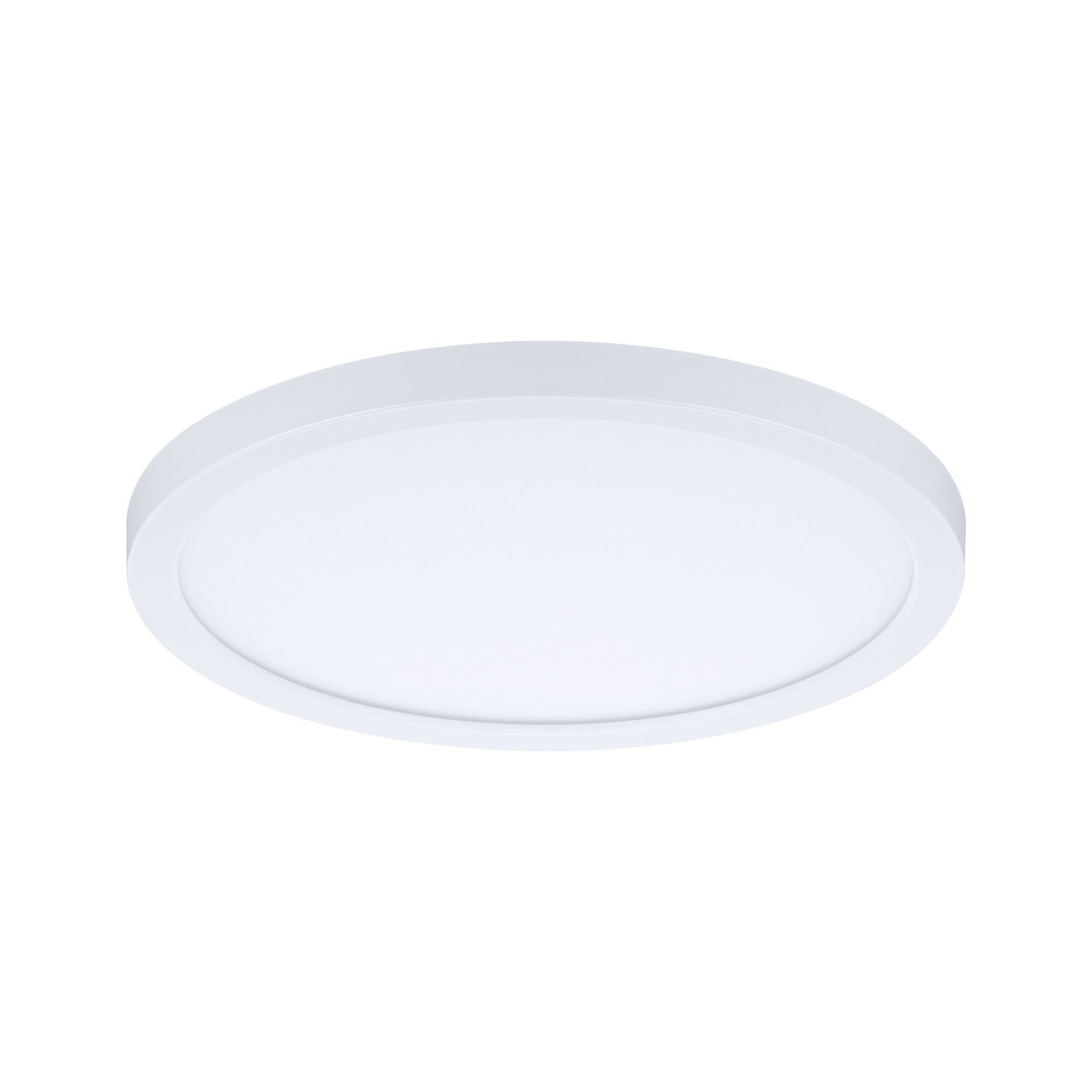 Runde weiße LED-Deckenleuchte mit schlichtem Design aus Kunststoff für moderne Innenräume