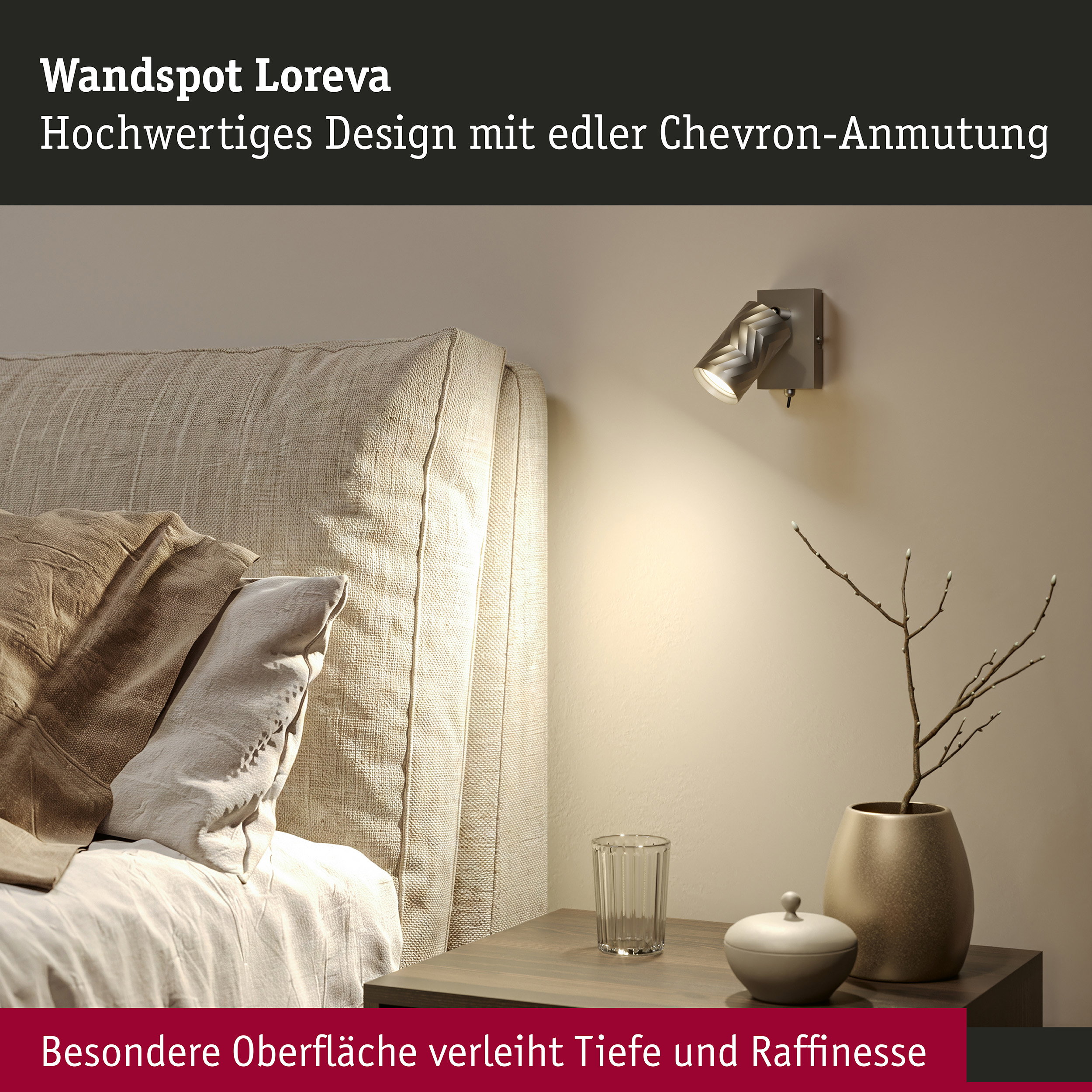 Spotlight Loreva GU10 max. 10W Titanium Metall
