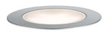 Ronde LED-inbouwspot met geborsteld aluminium frame en warm wit licht voor moderne interieurs