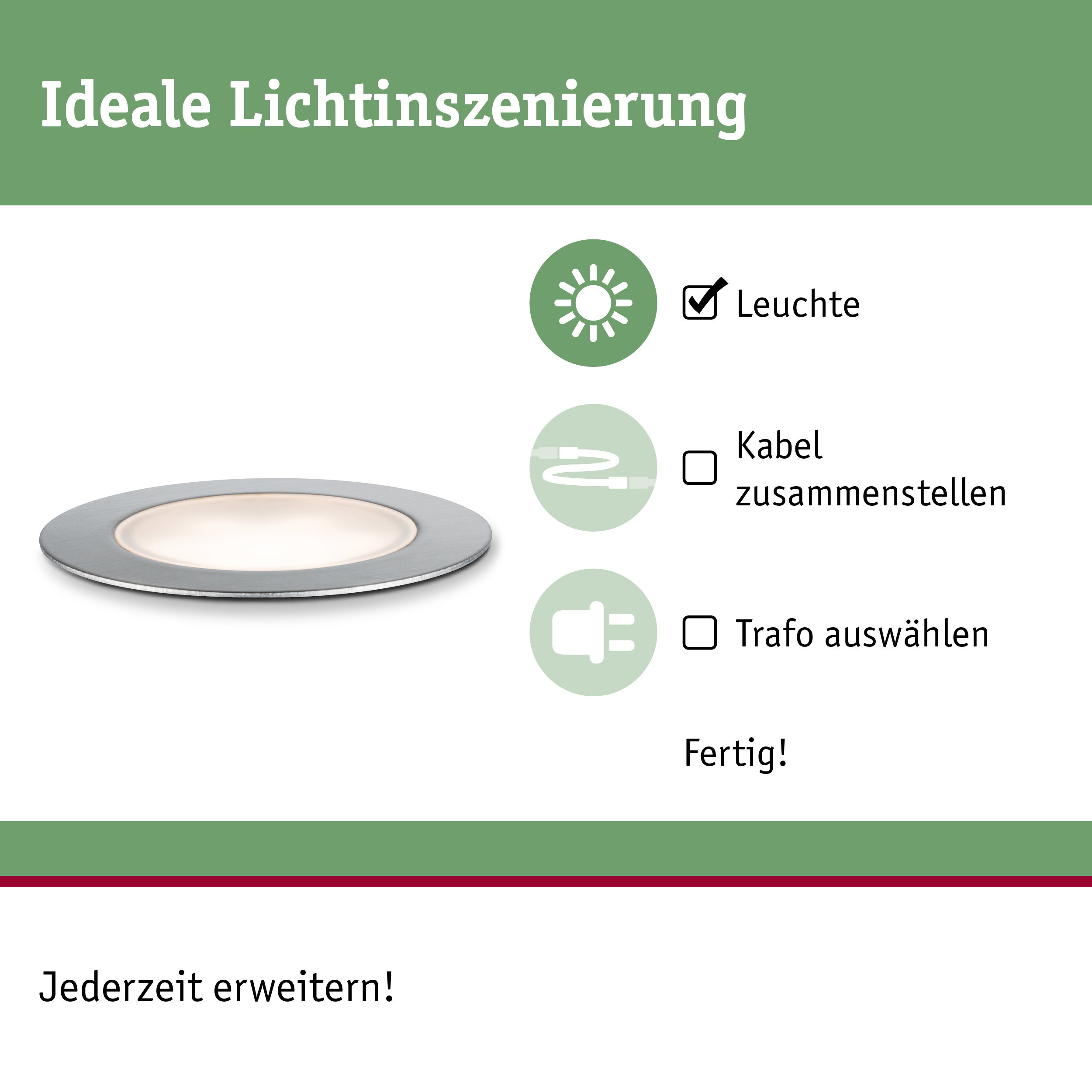 Rundes LED-Einbauleuchte mit Aluminiumrahmen in Silber für energiesparende Raumbeleuchtung