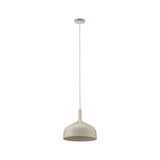 Moderne Pendelleuchte aus mattem beige Metall mit schlichtem Design für Wohnräume