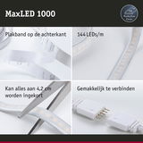 MaxLED 1000 LED-strip met plakband, 144 LEDs per meter, in te korten tot 4,2 cm, eenvoudig te verbinden