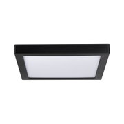 Schwarze quadratische LED-Deckenleuchte mit weißem Diffusor aus Kunststoff für moderne Beleuchtung