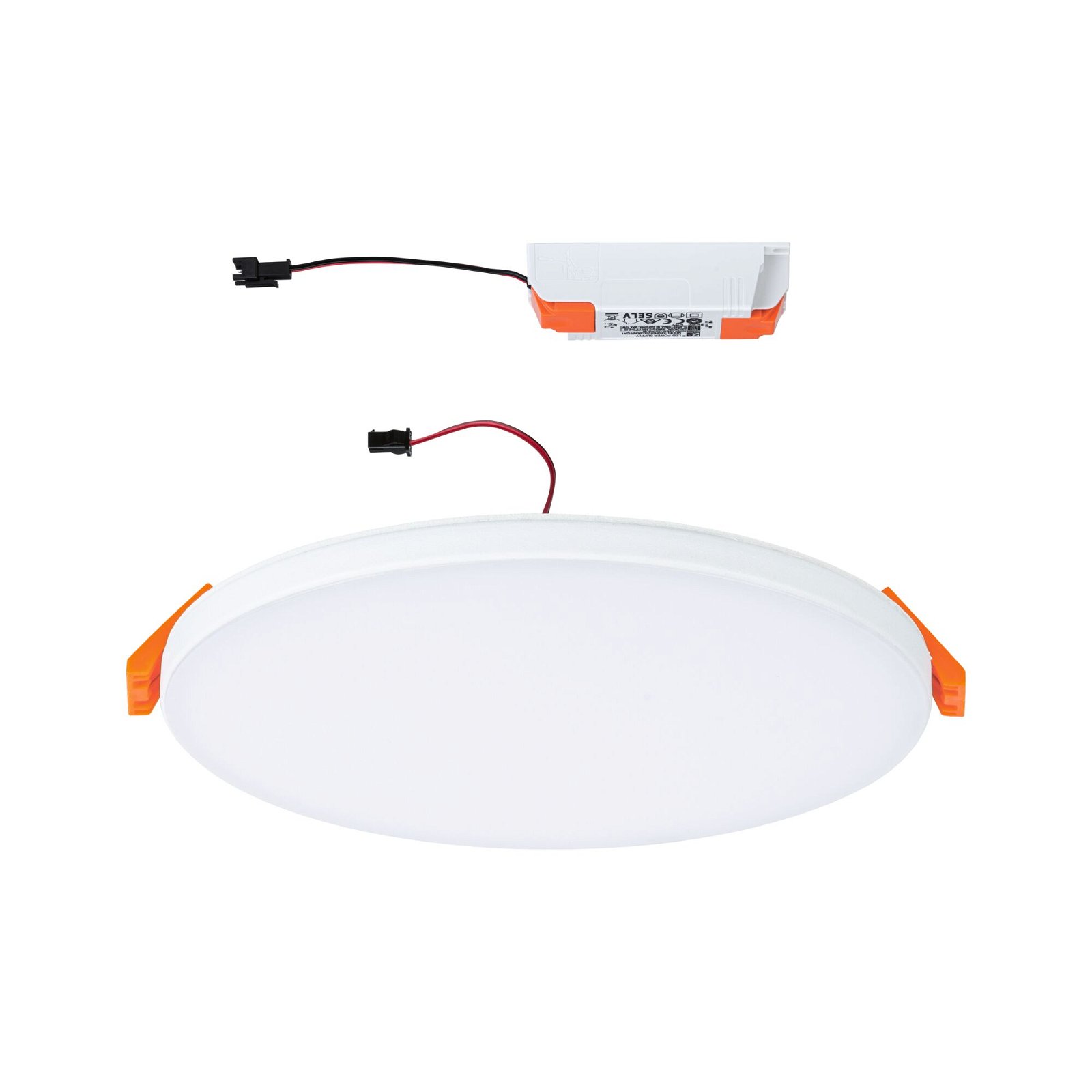 VariFit LED Einbaupanel Veluna Edge IP44 rund 160mm 12W 1100lm 3000K Weiß | Kinderlampen