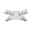 URail Connector X-Stück Light&Easy 104x104mm max. 1000W White White plastic X-connector with chrome metal parts for track lighting systems, lighting accessory