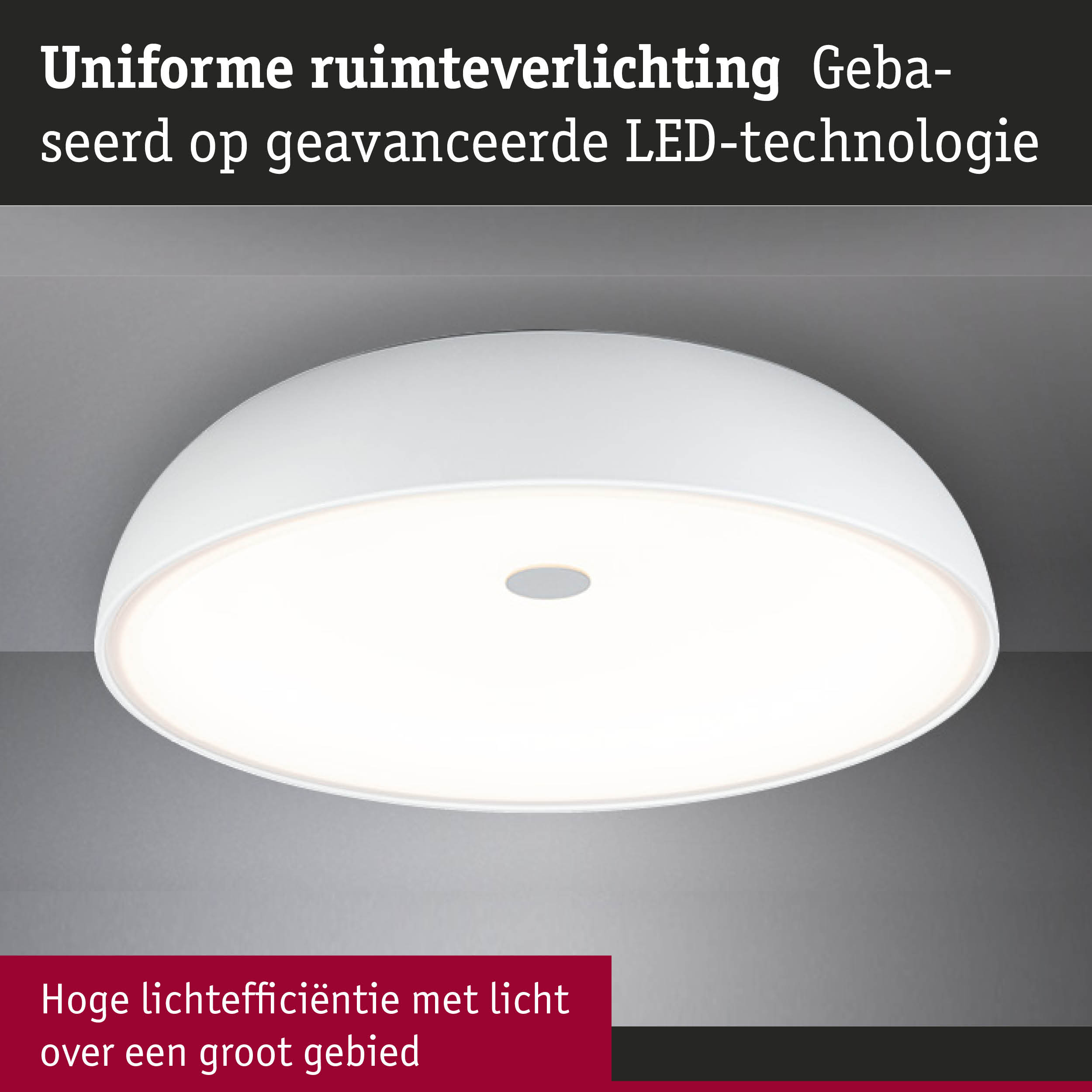 Ronde witte LED-plafondlamp met hoge lichtefficiëntie voor gelijkmatige ruimteverlichting