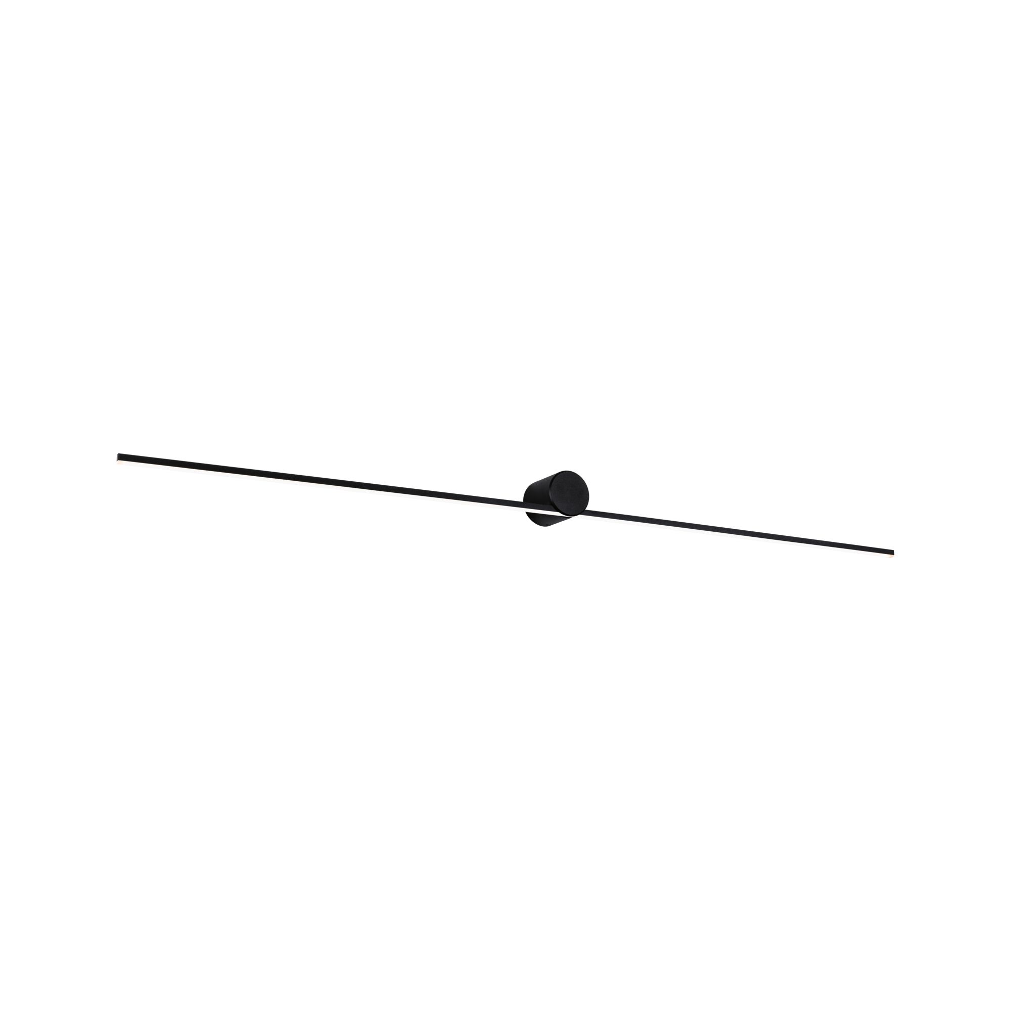 Black metal LED wall light with long slim design for modern interior lighting