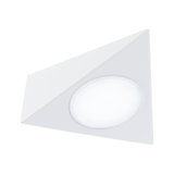Triangular white LED recessed spotlight made of plastic for modern room lighting