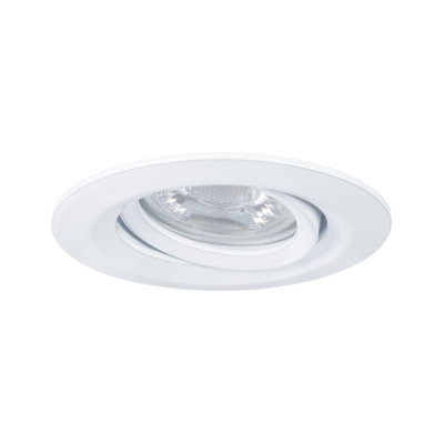 White recessed spotlight made of plastic with adjustable LED lamp for versatile lighting