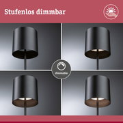 Schwarze dimmbare Metall-Stehlampe mit zylindrischem Lampenschirm für Wohnraumbeleuchtung