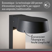 Applique murale LED noire avec technologie économique pour éclairage extérieur moderne de maison