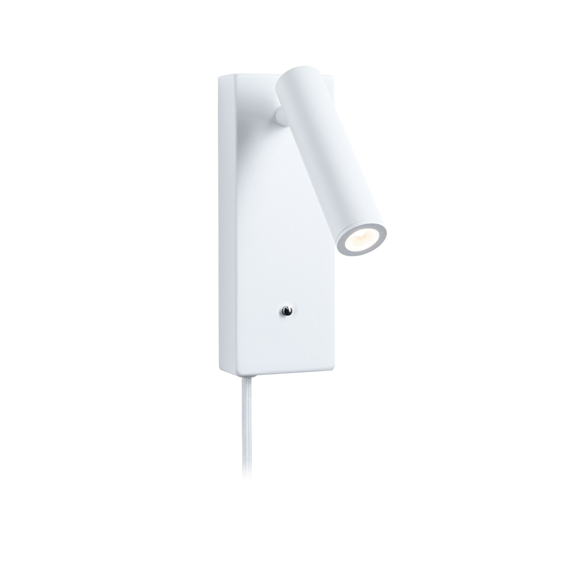 Applique LED 3-Step-Dim Hulda USB C 3000K 130lm 230V 2,5W gradable Blanc dépoli Applique murale LED blanche en métal avec tête orientable pour éclairage d’accent moderne