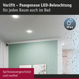 VariFit LED-Einbauleuchten in Weiß, spritzwassergeschützt IP44, ideal für Badezimmerbeleuchtung