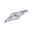 URail Connector Line connector illuminated 189x57mm 5,3W Chrome matt Silver metal LED recessed spotlight with clear glass for modern indoor lighting